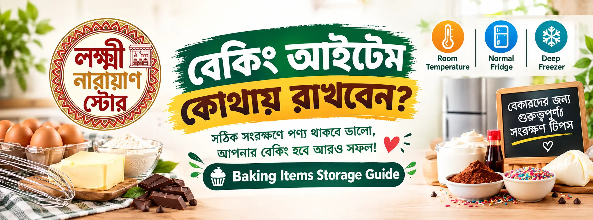 বেকিং আইটেম কোথায় রাখবেন? সঠিকভাবে সংরক্ষণের পূর্ণ গাইড